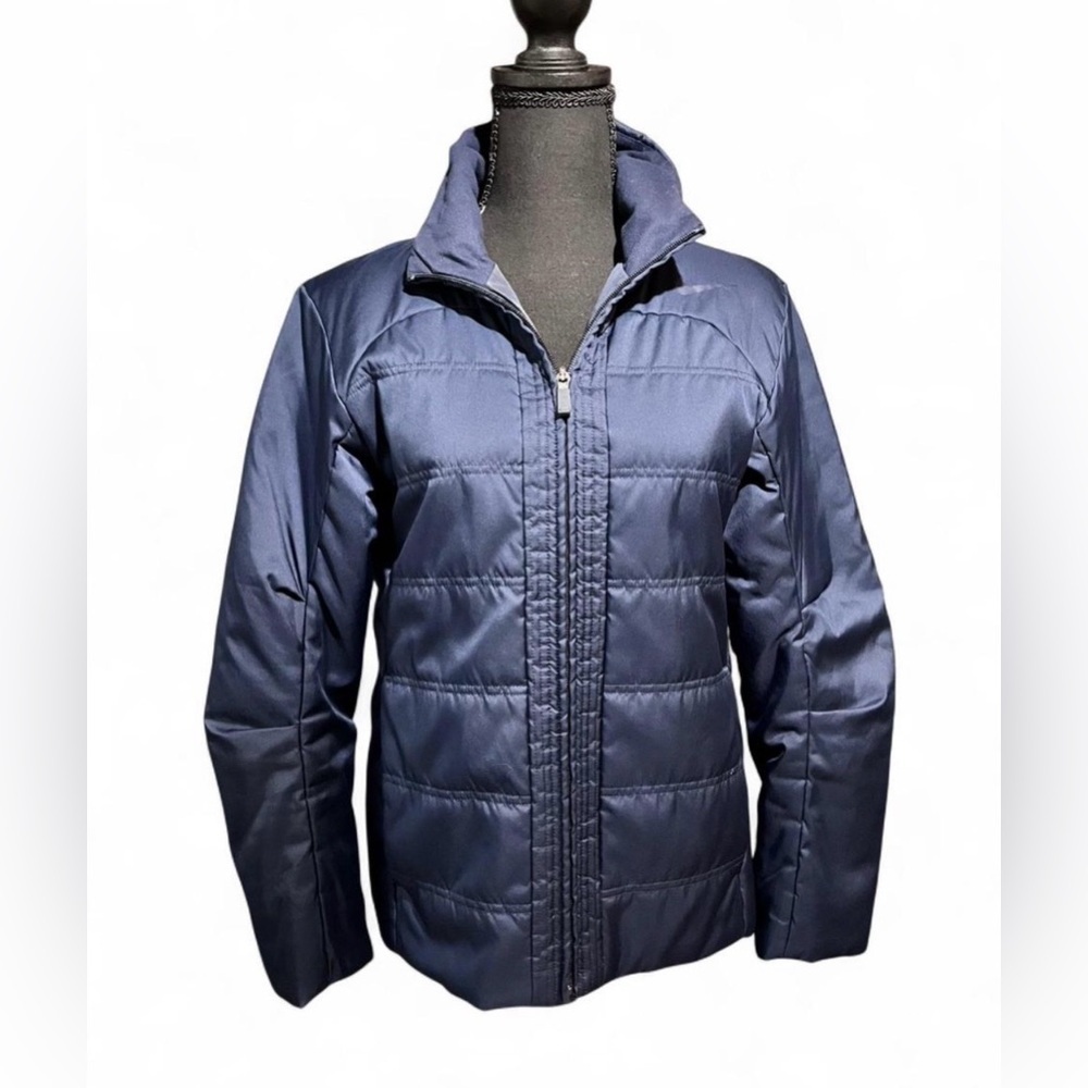 Nike Women's Dark Blue Lightweight Puffer Jacket Size Small Activewear Workout